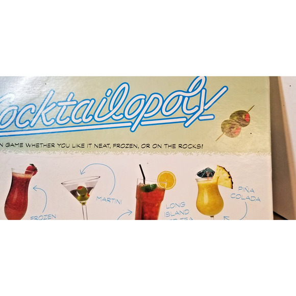 Cocktailopoly Cocktail Themed Monopoly Board Game Late For The Sky NEW Sealed - Picture 4 of 11